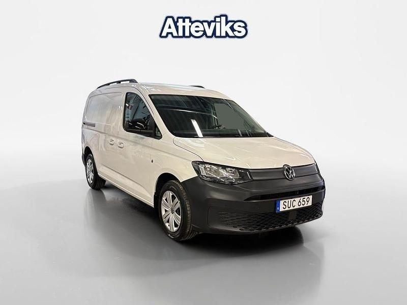 Vit Begagnad 2022 VW Caddy Maxi Minibuss | 288 900 kr (Bra pris) - Bild 1/4