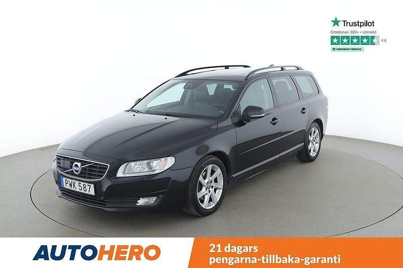 Svart Begagnad 2015 Volvo V70 Momentum Kombi | 179 000 kr (Marknadspris) - Bild 1/4