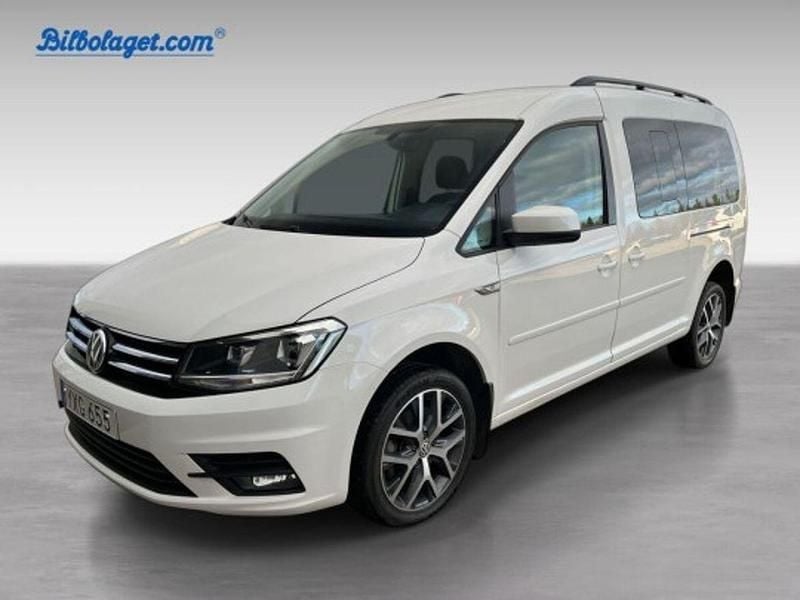 Vit Begagnad 2018 VW Caddy Maxi Life Life Minibuss | 289 000 kr (Marknadspris) - Bild 1/4