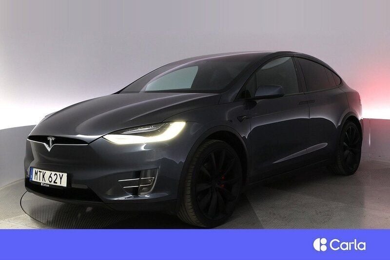 Grå Begagnad 2020 Tesla Model X Performance SUV | 549 900 kr (Superpris) - Bild 1/4