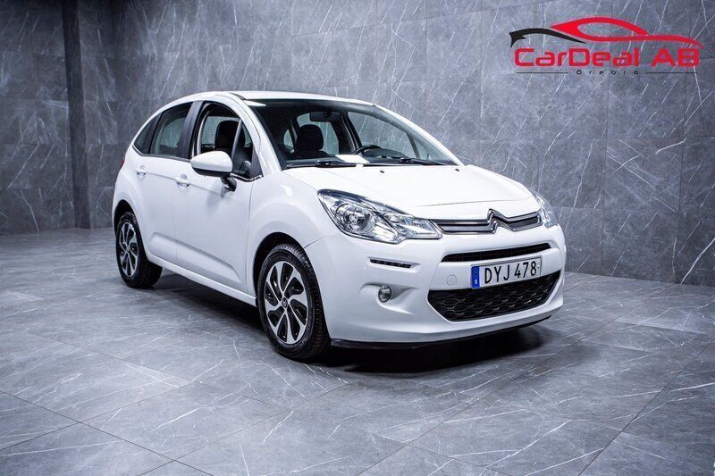 Vit Begagnad 2016 Citroën C3 Halvkombi | 74 800 kr (Marknadspris) - Bild 1/4