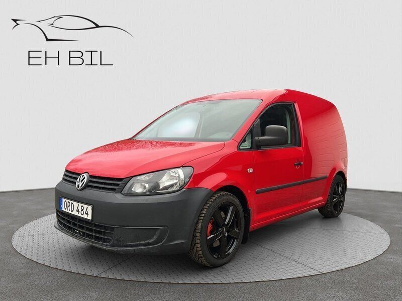 Röd Begagnad 2014 VW Caddy Minibuss | 99 900 kr (Lite dyr) - Bild 1/4