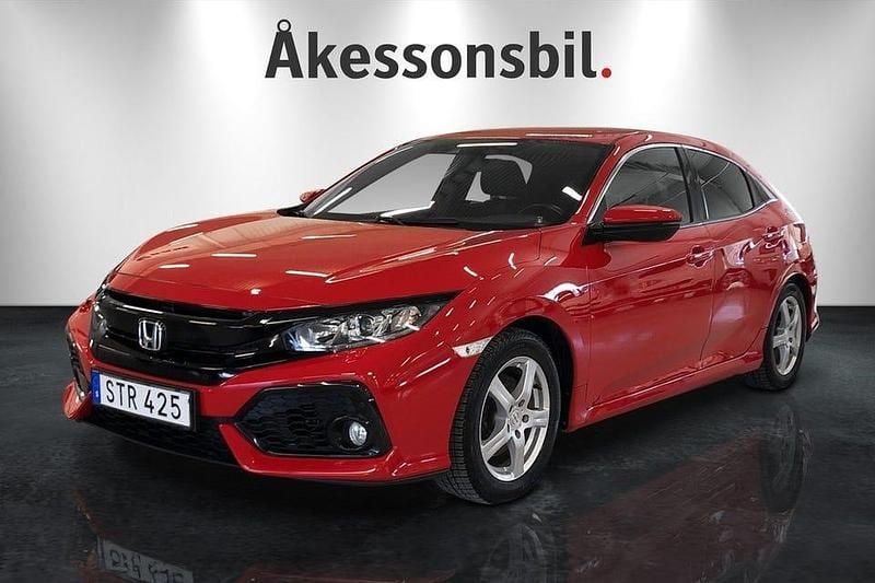 Begagnad Honda Civic Elegance 120 HK (88 kW) 2018 Röd Halvkombi