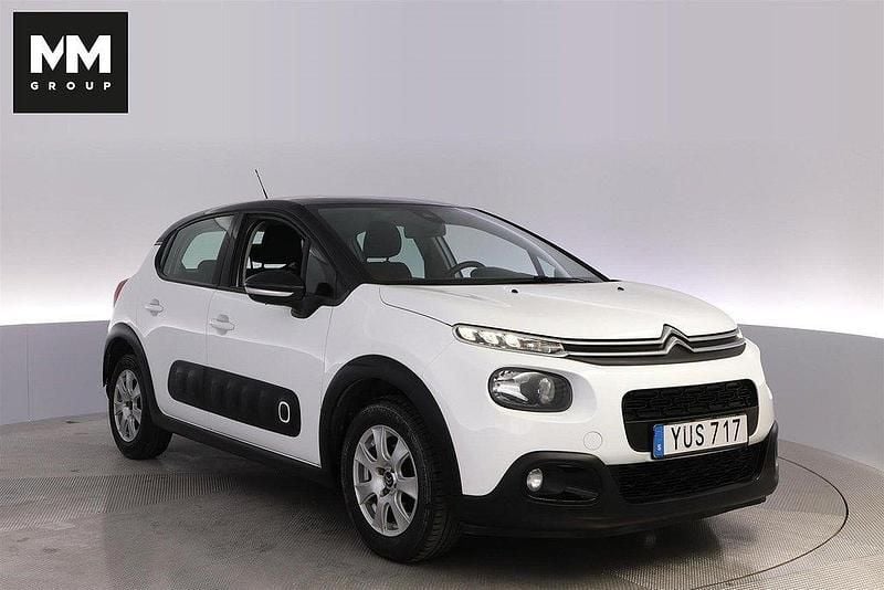 Vit Begagnad 2018 Citroën C3 Halvkombi | 69 900 kr (Marknadspris) - Bild 1/4
