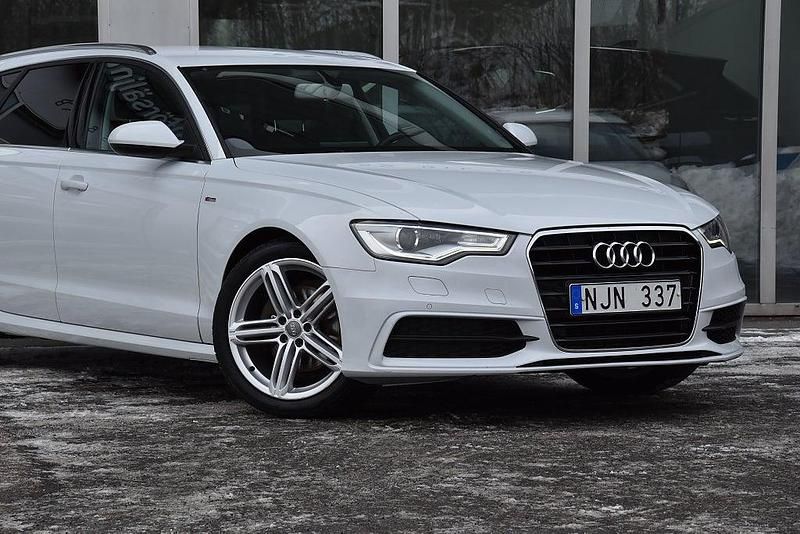 Begagnad Audi A6 S-Line 177 HK (130 kW) 2013 Vit Kombi