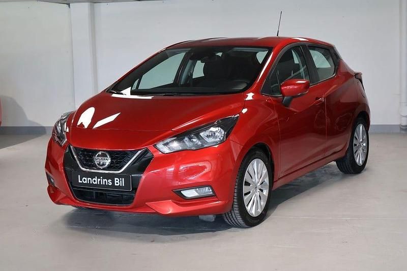 Röd Begagnad 2022 Nissan Micra Acenta Halvkombi | 155 000 kr (Marknadspris) - Bild 1/4