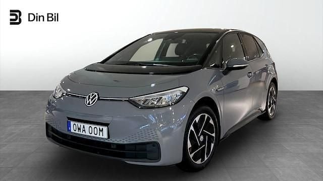 Grå (moonstone grey black) Begagnad 2022 VW ID.3 Pro Halvkombi | 249 900 kr (Marknadspris) - Bild 1/4