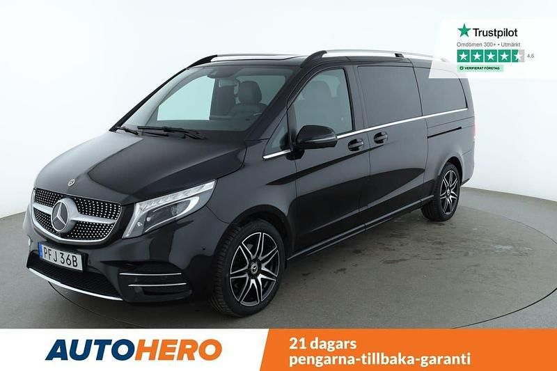 Svart Begagnad 2022 Mercedes V250 Avantgarde Minibuss | 681 000 kr - Bild 1/4