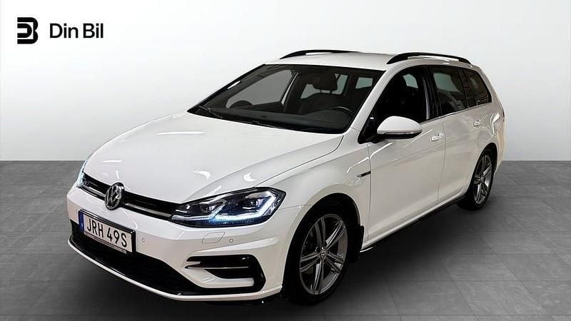 Vit (pure white) Begagnad 2020 VW Golf VII R-line Kombi | 234 800 kr (Lite dyr) - Bild 1/4