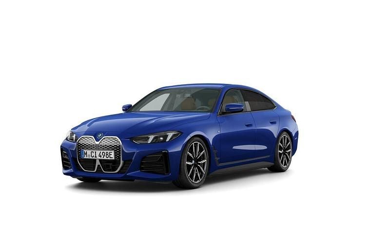 M portimao blue metallic Begagnad 2025 BMW i4 M Sport Sedan | 599 500 kr (Lite dyr) - Bild 1/4