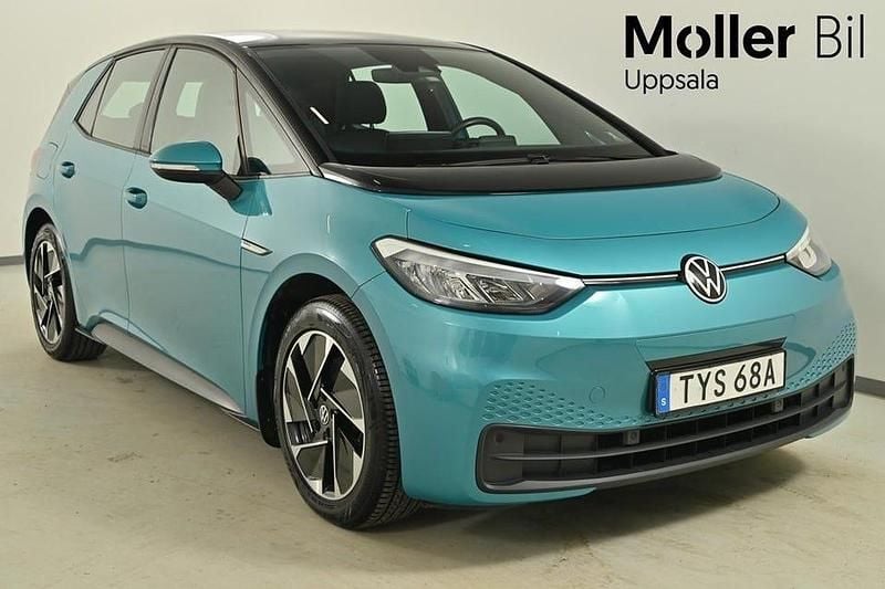 Makena turqois/black (stä Begagnad 2021 VW ID.3 Pro Performance Halvkombi | 209 900 kr (Bra pris) - Bild 1/4