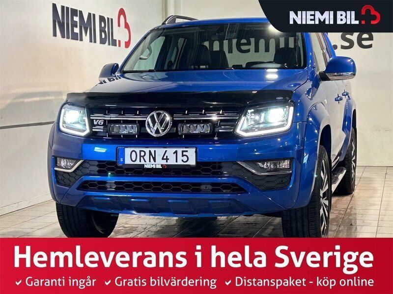 Blå Begagnad 2017 VW Amarok Highline Pickup | 389 900 kr (Dyr) - Bild 1/3
