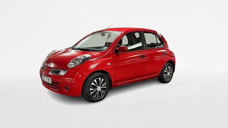 Röd Begagnad 2009 Nissan Micra S Halvkombi | 49 900 kr (Marknadspris) - Bild 1/4