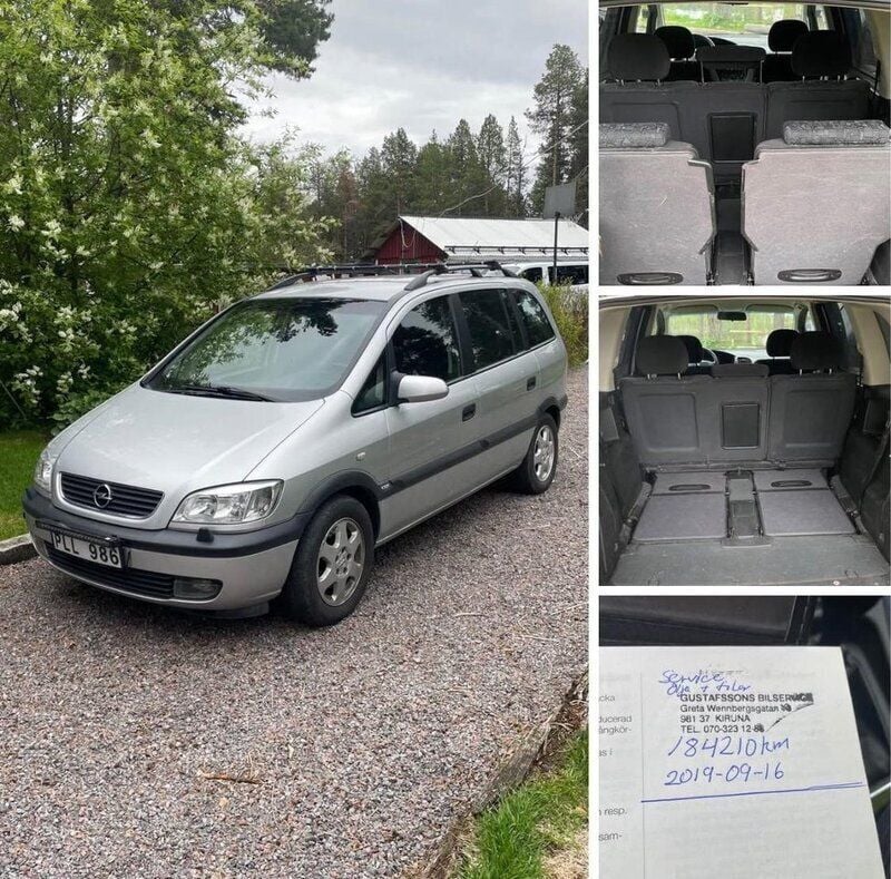Grå Begagnad 2000 Opel Zafira Minibuss | 26 500 kr - Bild 1/3