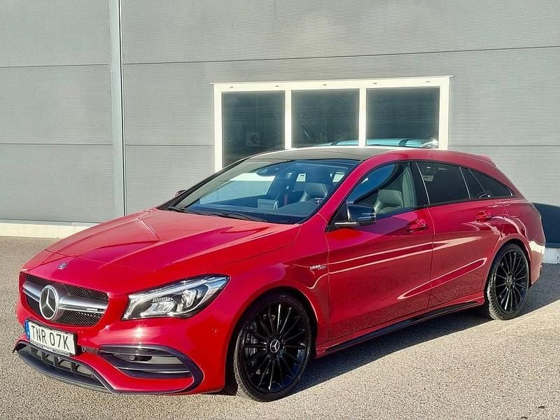 Röd Begagnad 2016 Mercedes CLA45 AMG Shooting Brake AMG Kombi | 279 900 kr (Marknadspris) - Bild 1/4