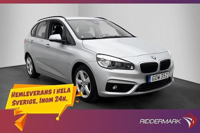 Silver Begagnad 2016 BMW 220 Active Tourer Advantage Minibuss | 178 900 kr - Bild 1/3