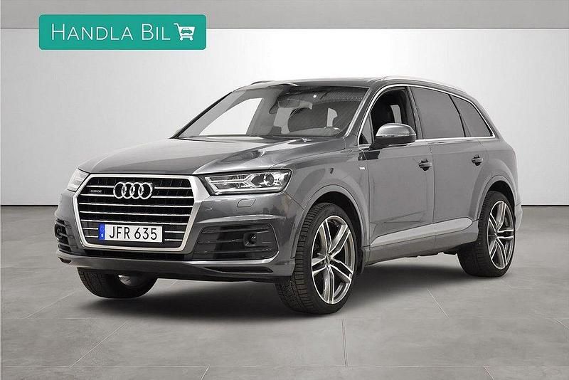 Grå Begagnad 2016 Audi Q7 S-Line SUV | 389 900 kr (Marknadspris) - Bild 1/4