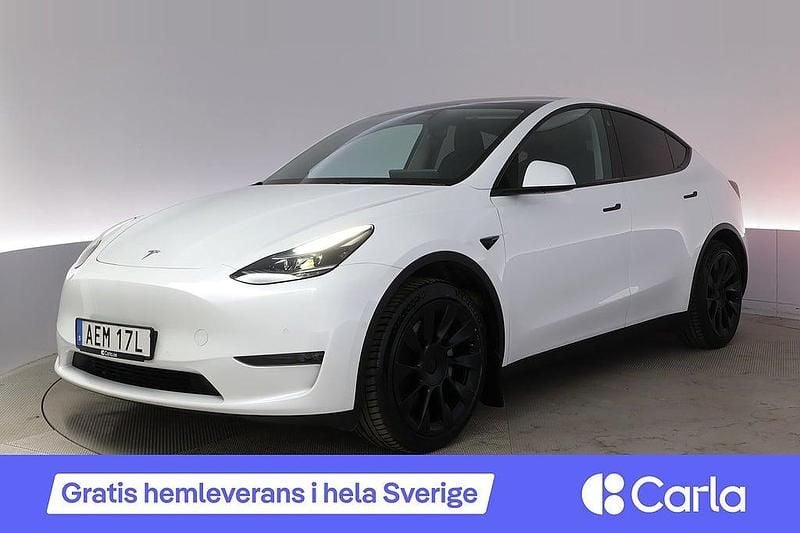 Vit Begagnad 2022 Tesla Model Y Long Range AWD SUV | 416 900 kr (Marknadspris) - Bild 1/4