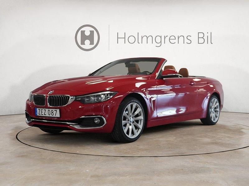 Röd (melbourne red) Begagnad 2018 BMW 430 Cabriolet Luxury Line Cab | 299 800 kr - Bild 1/4