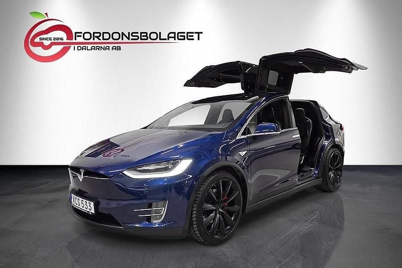 Blå Begagnad 2016 Tesla Model X SUV | 419 000 kr (Bra pris) - Bild 1/4