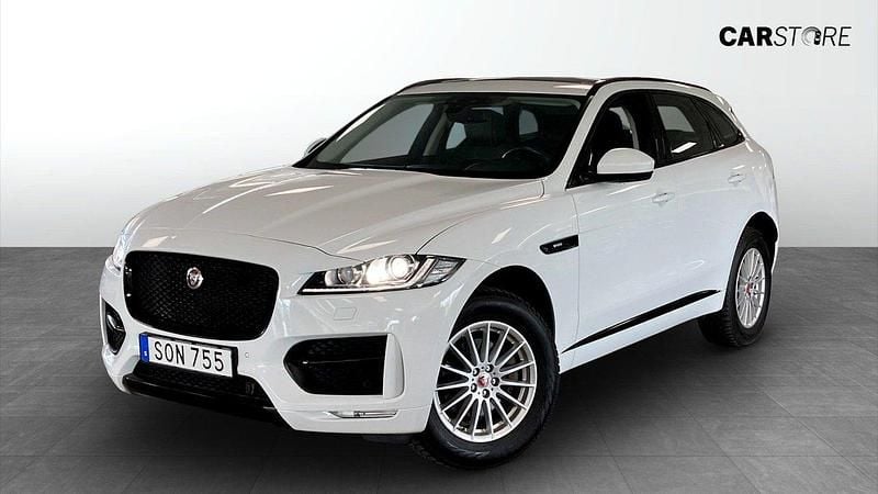 Vit Begagnad 2018 Jaguar F-Pace R-Dynamic SUV | 244 900 kr (Marknadspris) - Bild 1/4