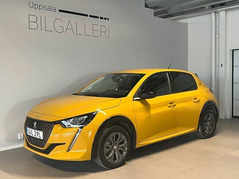 Gul Begagnad 2022 Peugeot e-208 Allure Halvkombi | 209 900 kr (Marknadspris) - Bild 1/4