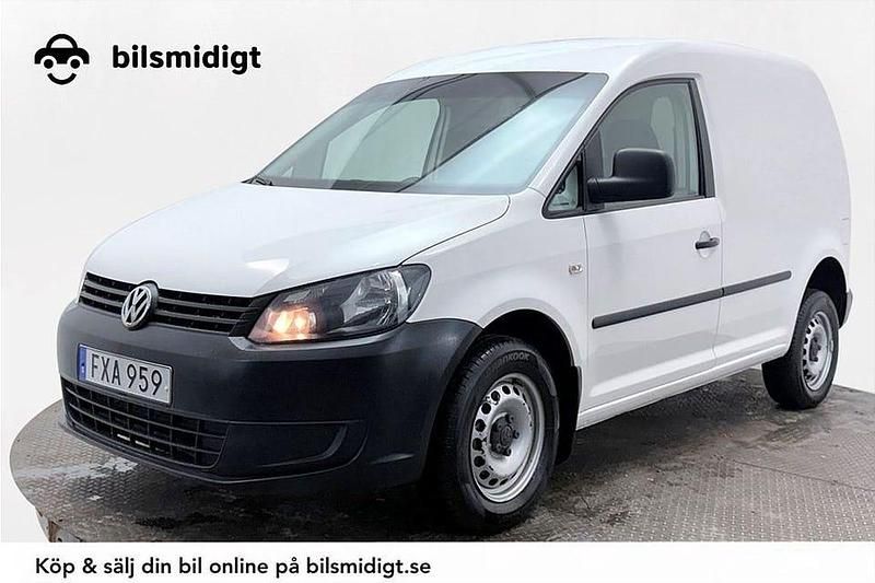 Vit Begagnad 2015 VW Caddy Minibuss | 144 800 kr (Marknadspris) - Bild 1/3