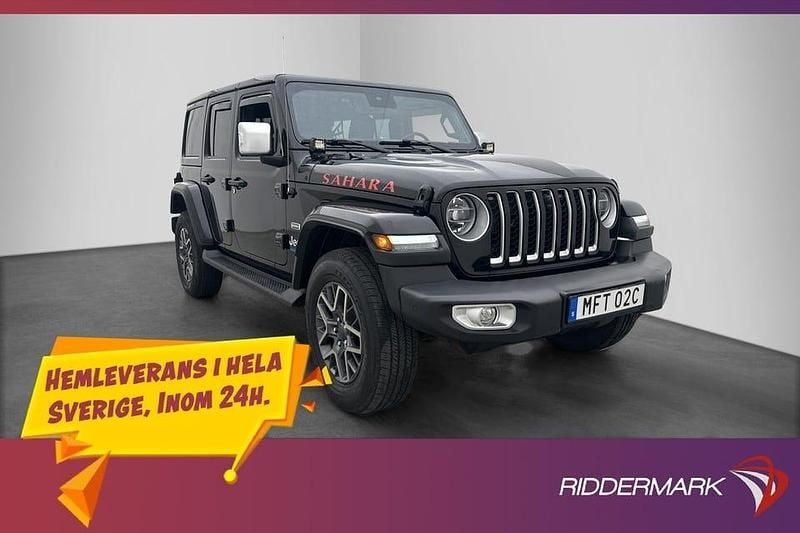 Begagnad Jeep Wrangler Unlimited Sahara 379 HK (278 kW) 2021 Svart SUV