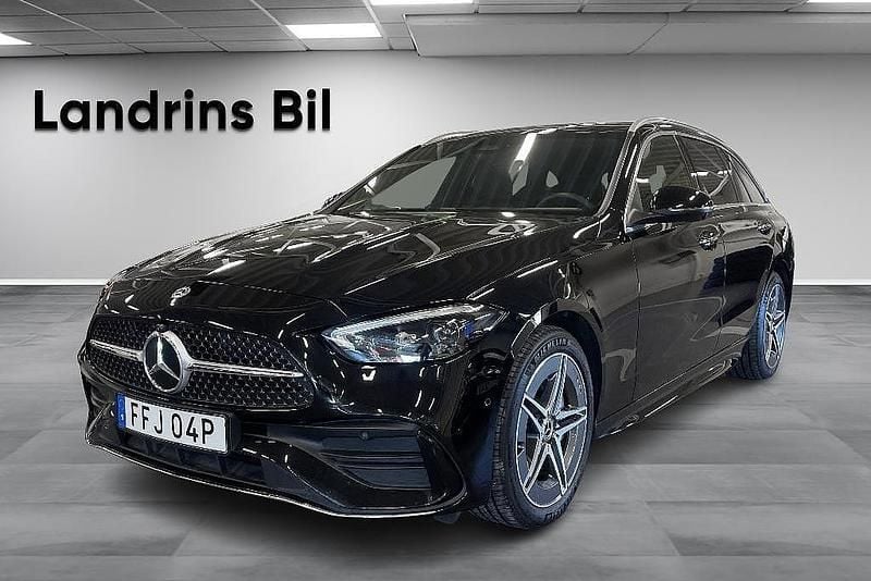 Svart Begagnad 2024 Mercedes C300e AMG Kombi | 539 000 kr (Marknadspris) - Bild 1/4