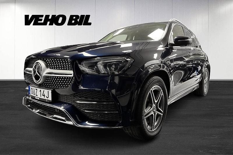 Mörkblå Begagnad 2021 Mercedes GLE350 AMG line SUV | 628 000 kr (Bra pris) - Bild 1/3