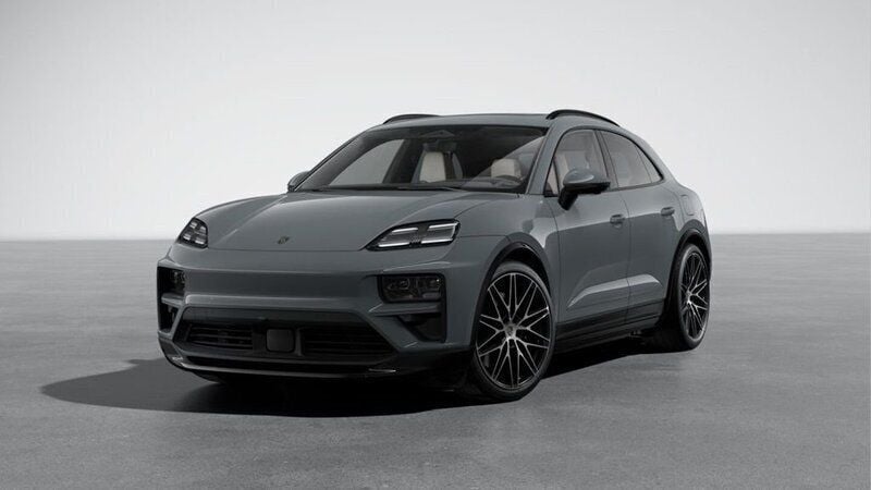 Grå (slate grey neo) Ny 2024 Porsche Macan Turbo SUV | 1 605 600 kr - Bild 1/4