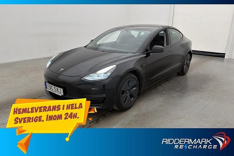 Svart Begagnad 2021 Tesla Model 3 Long Range AWD Sedan | 309 800 kr (Marknadspris) - Bild 1/3
