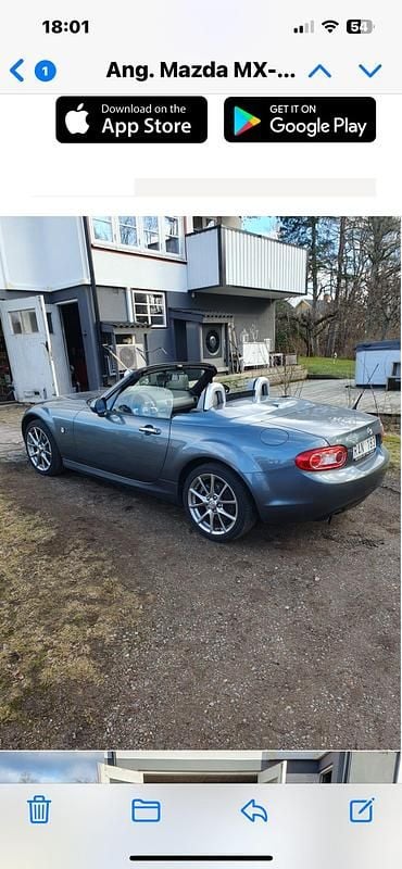 Begagnad Mazda MX5 126 HK (92 kW) 2011 Cab