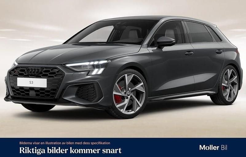 Daytonagrå pärleffekt Begagnad 2023 Audi S3 Sportback S-Line Halvkombi | 434 900 kr - Bild 1/4