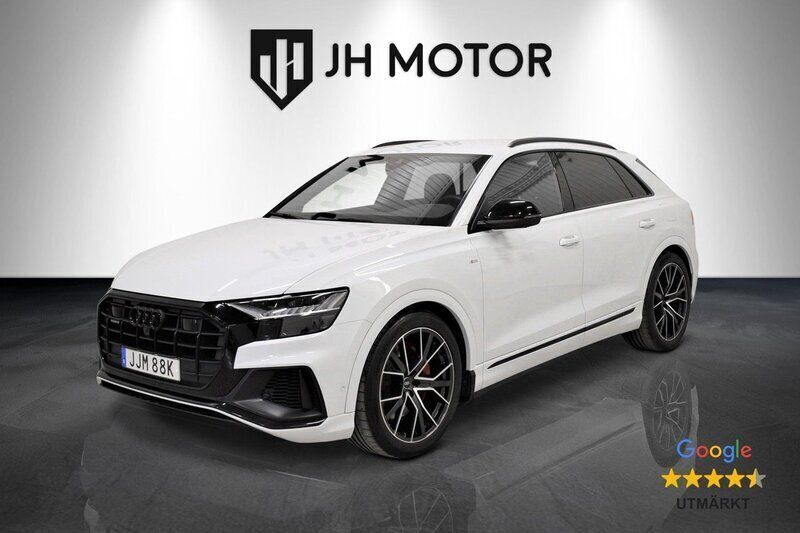 Vit Begagnad 2020 Audi Q8 S-Line SUV | 649 900 kr - Bild 1/4