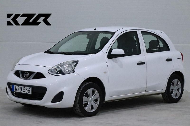 Vit Begagnad 2014 Nissan Micra Halvkombi | 38 900 kr (Marknadspris) - Bild 1/4