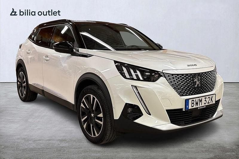 Begagnad Peugeot e-2008 GT-line 100 kW (136 HK) 2021 Vit SUV