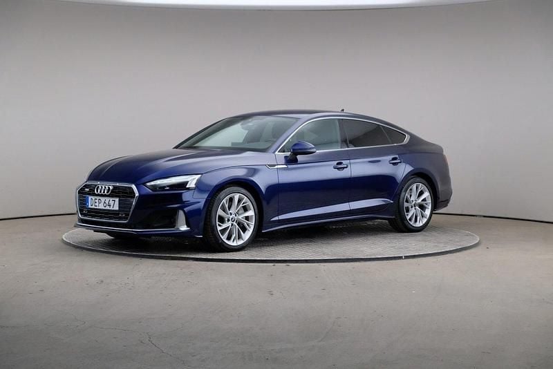 Blå Begagnad 2021 Audi A5 Advanced Halvkombi | 295 000 kr (Superpris) - Bild 1/4
