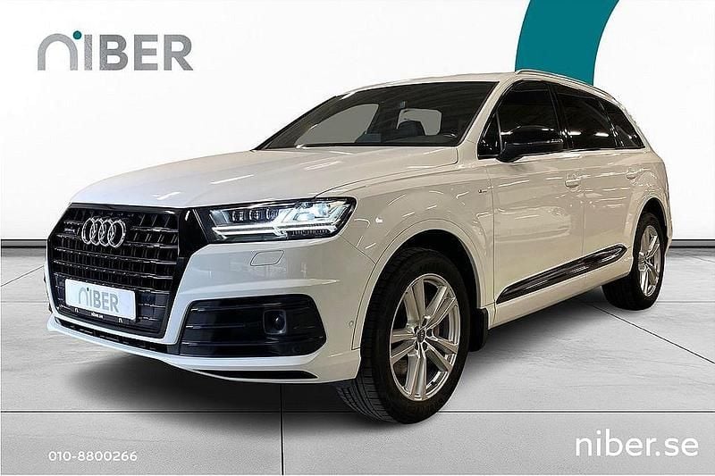 Vit Begagnad 2018 Audi Q7 S-Line SUV | 429 900 kr (Marknadspris) - Bild 1/4