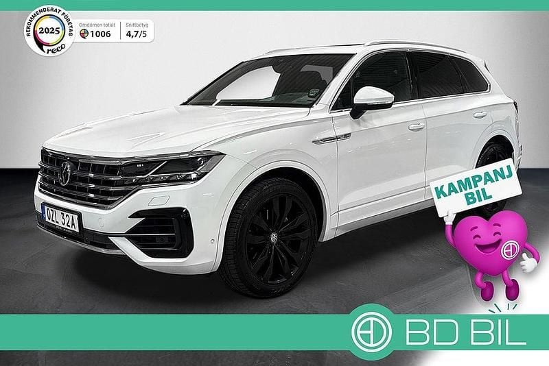Vit Begagnad 2019 VW Touareg R-line SUV | 449 900 kr (Bra pris) - Bild 1/3