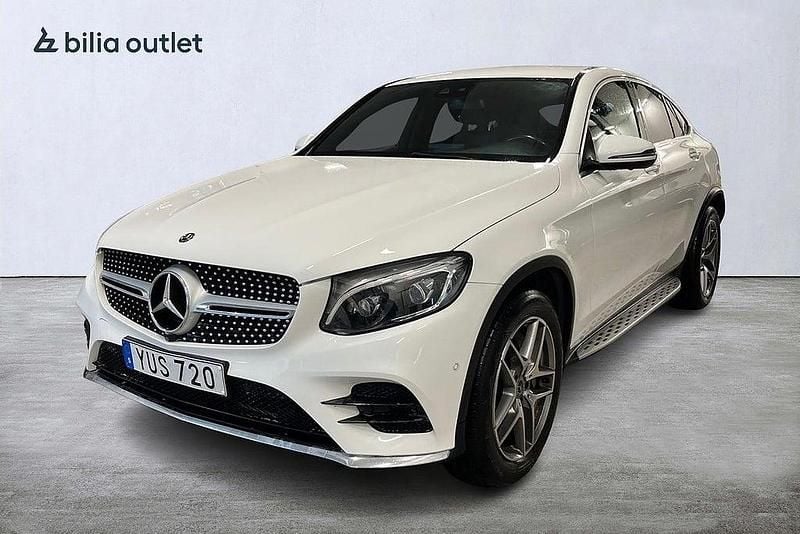 Vit Begagnad 2017 Mercedes GLC220 AMG line Sportkupé | 289 900 kr (Bra pris) - Bild 1/2