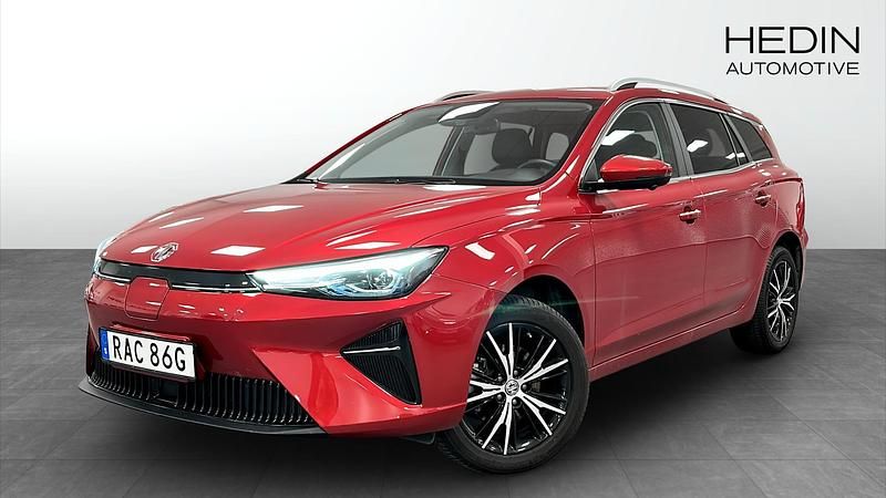 Röd (red) Begagnad 2022 MG MG5 EV Luxury Kombi | 209 900 kr (Dyr) - Bild 1/4