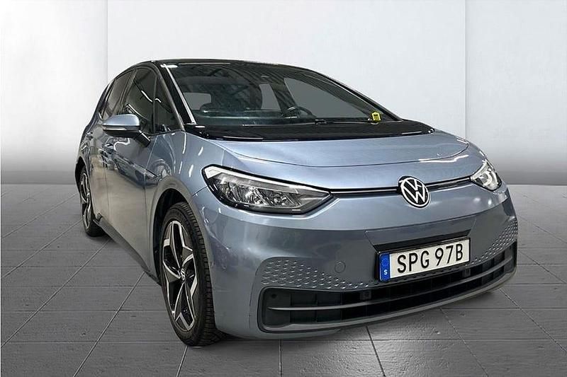 Begagnad VW ID.3 Pro 150 kW (204 HK) 2022 Blå Halvkombi