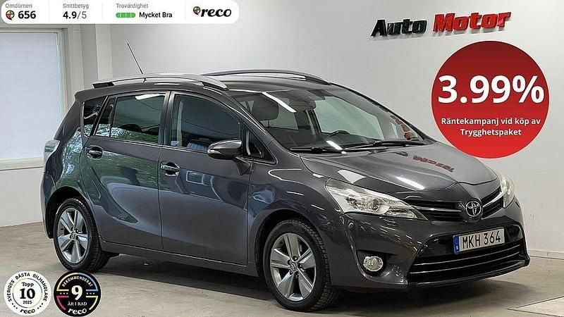 Mörkgrå Begagnad 2014 Toyota Verso Minibuss | 89 900 kr (Marknadspris) - Bild 1/3