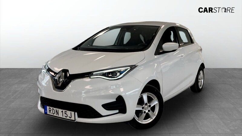 Vit (white) Begagnad 2020 Renault Zoe Halvkombi | 144 900 kr (Marknadspris) - Bild 1/4