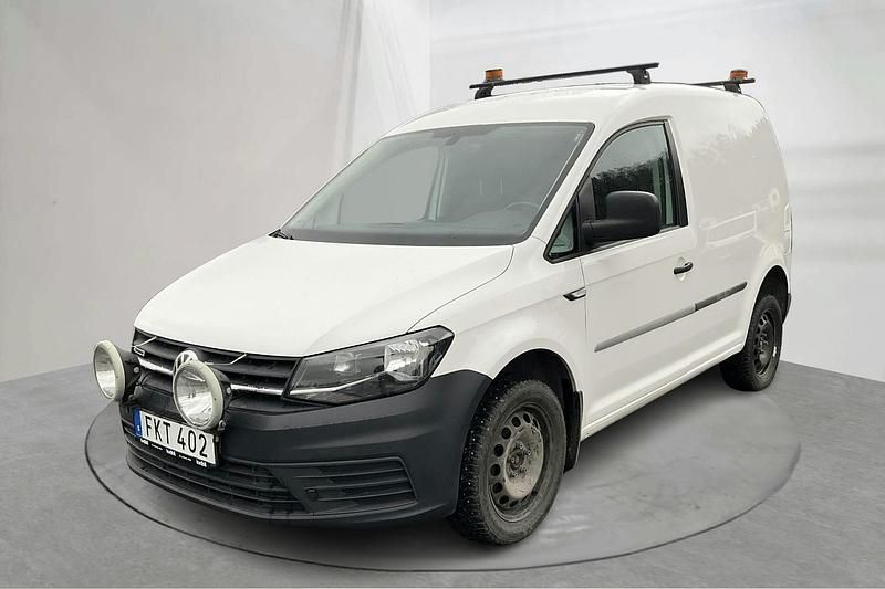 Vit Begagnad 2018 VW Caddy Minibuss | 149 000 kr (Bra pris) - Bild 1/4