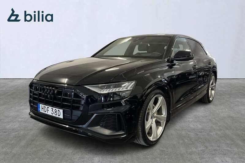 Svart Begagnad 2019 Audi Q8 S-Line SUV | 639 500 kr (Marknadspris) - Bild 1/4