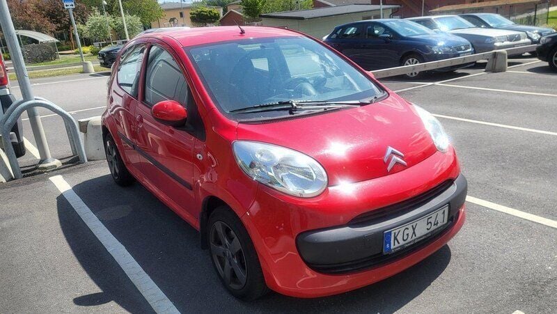 Röd Begagnad 2008 Citroën C1 Halvkombi | 26 000 kr (Marknadspris) - Bild 1/4