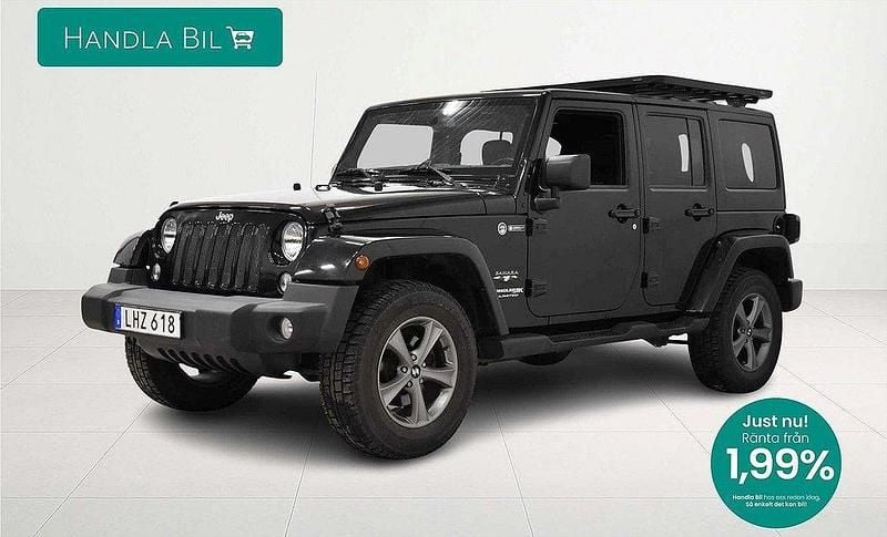Svart Begagnad 2017 Jeep Wrangler Unlimited SUV | 449 900 kr (Superpris) - Bild 1/3