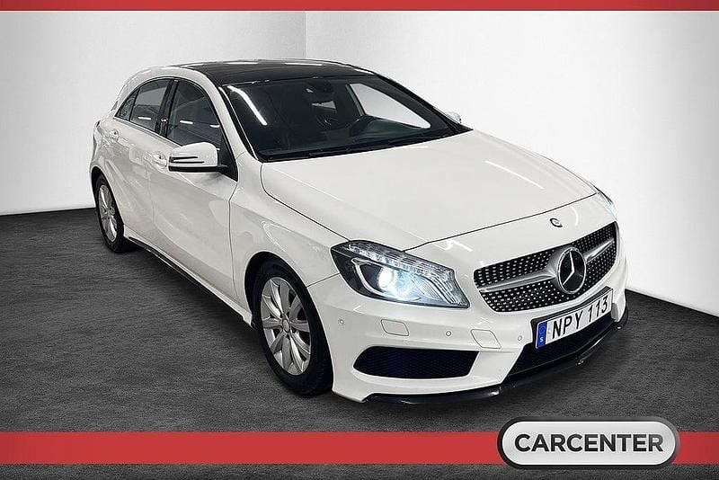Begagnad Mercedes A200 AMG line 136 HK (100 kW) 2014 Vit Halvkombi